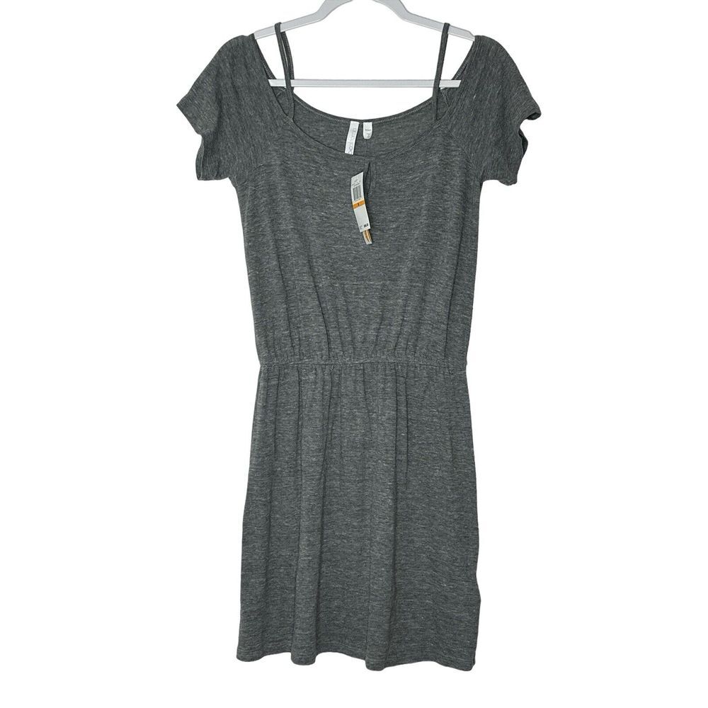 C & C California Dress Women's Small Gray‎ Short Sleeve Stretch NWT